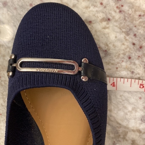 NAUTICA Navy Blue Ballerina Slides with Silver Metal Buckle Detail Size 8 - Picture 8 of 9